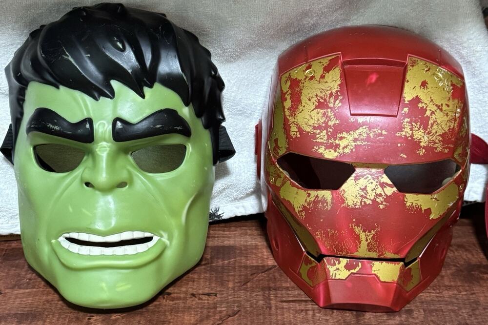 Marvel The Incredible HULK Halloween child Mask & Ironman Mask - Picture 1 of 3